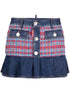 low-rise denim miniskirt